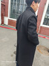 艾梵斯贝新款冬季男士毛呢大衣中长款过膝加厚呢子男款风衣外套韩版潮宽松 黑色(加棉款) L 实拍图