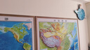 北斗立体凹凸浮雕中国世界地形图2张1.2*0.9米3D立体地图挂图三维地貌地理图学生办公室挂图装饰   实拍图
