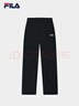 FILA斐乐官方针织长裤2025秋冬季新款休闲卫裤女子宽松直口运动裤卫裤 正黑色-BK M 165/66A/M 实拍图