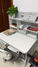 忆瞳儿童学习书桌椅套装多功能可升降中小学生桌椅子写字桌家用课书桌 青春灰-磁吸背板+三层书架 实拍图