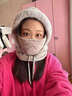 羽绒雷锋帽女秋冬季围脖一体加厚保暖防寒头套面罩骑车防风帽子男 帽子-四合一雷锋帽-粉色 均码 1个 实拍图