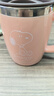 史努比（SNOOPY）带手柄不锈钢办公保温杯水杯420ML可爱杯子情侣杯 DP-5002R 粉色 实拍图