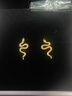周大福SOINLOVE[萌宠]本命年生肖蛇灵蛇18K金耳钉女生日礼物 VE203 实拍图