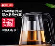 天喜（TIANXI）玻璃泡茶壶茶水分离耐高温加厚泡茶壶功夫茶壶家用泡茶壶2200ml 实拍图
