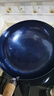 章丘铁锅正宗手工锻打铁锅无涂层物理不粘锅炒锅老式家用炒菜锅厨具轻音 标准版古法烤蓝（已干烧） 32cm 实拍图
