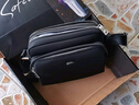 SATCHI沙驰单肩包防泼水织物多隔层大容量斜挎包百搭横款男包FU05119-4H 黑色 实拍图