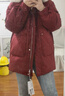 雪中飞秋冬新款女士时尚休闲简约防风狐狸毛领立领大口袋设计短款羽绒服 红色|1235 L 165/88A 实拍图