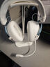 头戴式铝合金耳机支架挂架理线通用网吧电脑游戏耳麦桌面展示架子悬挂 白色 实拍图
