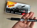 晨光（M&G）k35按动中性笔0.5经典办公子弹头签字笔大容量学生用考试碳素水笔墨蓝医生处方笔 【黑色】12支装 实拍图