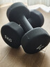 Keep彩色浸塑哑铃男士健身家用器械肌肉塑形墨灰色 5kg*2 实拍图