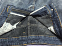 JEEP SPIRIT吉普牛仔裤男宽松秋冬季男士直筒裤微弹休闲裤 磨白蓝色加绒 32 实拍图