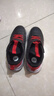 361°儿童运动鞋男童跑鞋秋冬密网轻便魔术贴女童皮革加绒保暖运动鞋 【皮革】碳黑/能量红色 35 实拍图