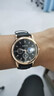 【网红爆款】商务腕表石英运动表休闲皮带男女手表 黑色 实拍图