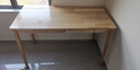 舒歌实木书桌学习桌办公桌子 电脑桌台式中小学生写字台 家用书桌椅 原木色单桌 120*60CM-双抽屉 实拍图