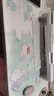 得力（deli）幽幽家族联名鼠标垫 800*300mm大号办公桌笔记本游戏鼠标垫防水防滑耐磨 皮革+绒毛|绿色YY451 实拍图