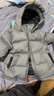 保姆鹅 儿童羽绒服宝宝短款加厚白鸭绒外套男童女童保暖防风冬[NG2637] 大象灰 130 实拍图