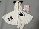 OAK FAMILY婴儿斗篷外出防风秋冬季宝宝披风挡风保暖儿童外套 奶白熊猫 80 cm【推荐身高73-80cm】9-18月 实拍图
