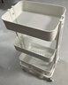 宜家（IKEA）拉斯克家居小推车三层置物架移动茶水桌客厅咖啡桌厨房储物收纳架 【升级款】白色大号 35*45*77cm 实拍图