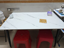 全品屋岩板餐桌家用4-6人小户型桌椅组合长方形现代简约吧台吃饭大桌子 【12MM厚】哑光雪山白 送货入户 120cm 【宽70CM】单桌子 实拍图