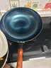 阎铁匠章丘炒锅铁锅家用炒菜锅锻打老式物理不粘锅无涂层木把锤印已开锅 锤印木把款36CM带锅耳朵 36cm 实拍图