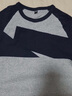 优衣库女装柔软罗纹撞色圆领T恤/长袖插肩袖内搭25秋冬新款481438 69 藏青色 M 实拍图