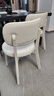 致喜北欧实木餐椅家用简约餐桌椅奶油风靠背座椅软包椅子久坐舒服餐椅 白色实木框架-米白色猫爪皮 实拍图