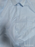 佐马仕 长袖衬衫男士衬衣商务修身免烫职业正装工装大码男装上班工作服 G2666蓝色斜纹 42（150斤-160斤） 实拍图