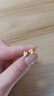 周六福小金花足金999黄金耳钉女生日礼物计价AC090379  一对 约0.67g 实拍图