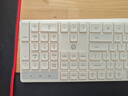 惠普（HP）无线键盘 办公键盘104键耐磨防泼溅水 人体工学水滴键帽手感舒适高效办公游戏键盘C10白色 实拍图