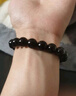 金石灵天然黑曜石手串男女款水晶手链海蓝宝五行补水佛珠转运珠生日礼物 黑曜石手链14毫米 实拍图