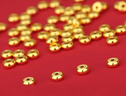 御邪足金999光面算盘珠隔断珠黄金垫片DIY手串手链金配饰 算盘珠:约0.03g 实拍图