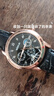 【网红爆款】商务腕表石英运动表休闲皮带男女手表 黑色 实拍图