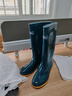 回力雨鞋女时尚户外下雨天防水雨靴水鞋耐磨胶鞋6813墨绿高筒37 实拍图