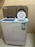 奥克斯（AUX）洗衣机半自动家用双缸双桶大容量小型租房宿舍波轮双杠强力去污省水电 【国补】7.5公斤【洗4.5+脱3+终身联保】黑色 实拍图