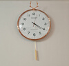 康巴丝（Compas）挂钟客厅摆钟创意时钟 卧室石英钟表挂墙 C3245 白色 36cm直径 实拍图