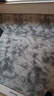 梦蜓 长绒丝毛客厅地毯 亲肤防滑不掉毛 简约银灰 160*230cm 实拍图
