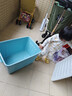 SPACEXPERT 衣物收纳箱特大号塑料整理箱车载储物箱60L蓝色 1个装 带轮 实拍图