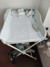 babycare尿布台多功能可折叠新生儿护理台抚触洗澡便携婴儿床-温特绿 实拍图