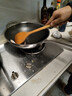 赫巴兹（HZIB）德国不粘锅316不锈钢炒锅炒菜锅具少油烟平底炒锅电磁炉燃气通用 双面屏+玻璃盖内径32外径 34cm 实拍图