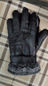 啄木鸟皮手套男冬季骑行加绒触屏开车户外摩托车防风保暖外卖棉滑雪手套 骑行款 加绒防风防泼水 实拍图