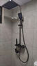 高艇 花洒套装恒温数显精铜淋浴花洒淋雨器花洒钢琴按键沐浴喷头淋浴 方形枪灰数显恒温版-蓝光 实拍图