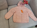 雪中飞童装儿童轻薄羽绒服男童新款中大童女童薄款外套冬 粉色（印花款） 130 实拍图