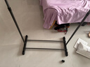 明智一凡晾衣架落地家用卧室加粗加厚挂衣服伸缩简易室内宿舍移动晒衣帽架 140cm大号【可伸缩加粗款】黑色 实拍图