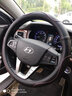 汽车真皮方向盘套 四季通用真皮把套牛皮 套子 现代全新途胜名图索纳塔八/九ix35朗动ix25瑞 黑蓝线 实拍图