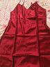 金三塔真丝睡衣女100%桑蚕丝性感可外穿真丝吊带裙睡裙丝绸睡衣七夕礼物 焦糖红 2XL 实拍图