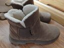 回力女鞋雪地靴女冬季加绒加厚保暖棉鞋 驼色 40  实拍图