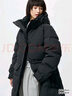优衣库女装高级保暖羽绒长大衣/老爸评测外套夹克25秋冬481014 09 黑色 L /160/88A 实拍图