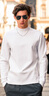 布先生小高领加厚保暖长袖打底T恤男秋冬打底衫 象牙白 XXXL/190  实拍图