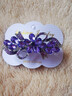 汀白头饰发夹中年妈妈款中号一字夹盘发简约优雅大气镶钻顶夹小发卡 十三颗水晶发夹紫色 实拍图