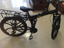 凤凰（Phoenix） 凤凰自行车可折叠山地车路虎男士成年人变速女式越野公路单车 六刀消黑/折叠双避震/全竞速轴承 24寸24速【参考：138-168cm】 实拍图